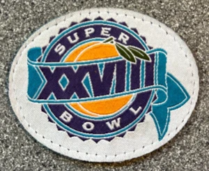 1994 SUPER BOWL XXVIII NFL FOOTBALL 2.75" OVAL PATCH DALLAS COWBOYS VS BILLS - Picture 1 of 2