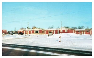 Postal de Snow at Dukes Motel en Marshfield Wisconsin años 50 - Imagen 1 de 4