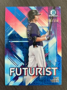 2021 Bowman Chrome MegaBox Zac Veen Blue Mojo Refractor Futurist Serial /150 - Bild 1 von 2