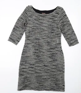 Phase Eight Womens Black Cotton Blend Jumper Dress Size 10 - Picture 1 of 10