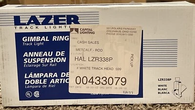 Halo Lazer Track Lighting LZR338P White 150-Watt Par 38 Lazer Gimbal Ring Foto 1 de 4