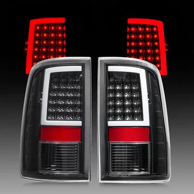 Black LED Tail Lights Brake Lamps Fits 2009-2018 Dodge Ram 1500 2500 3500 Pair - Image 1 of 4
