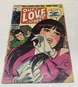 Cómics vintage de Our Love Story #1 Marvel Comics 1 de octubre de 1969 - Imagen 1 de 2