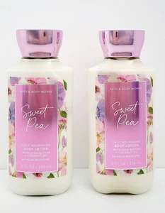 Bath & Body Works Sweet Pea Daily Nourishing Body Lotion 8 oz New Set of 2 - Picture 1 of 1