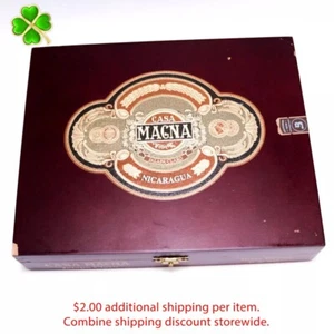 Casa Magna Toro Prensa Jalapa Claro Caja de cigarros de madera vacía 8,5" x 7" x 1,75" * - Imagen 1 de 12