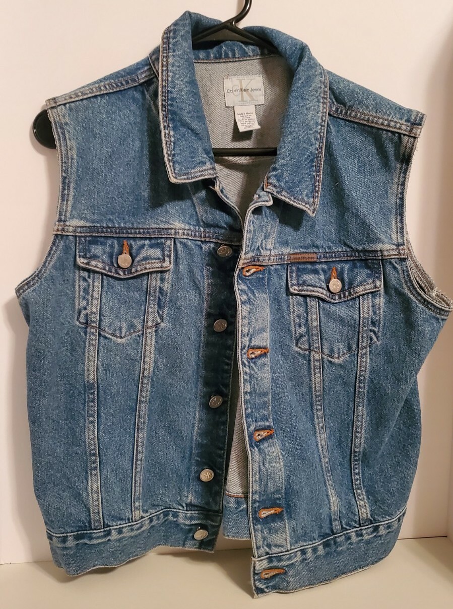 Vintage Calvin Klein Jean Vest Denim 