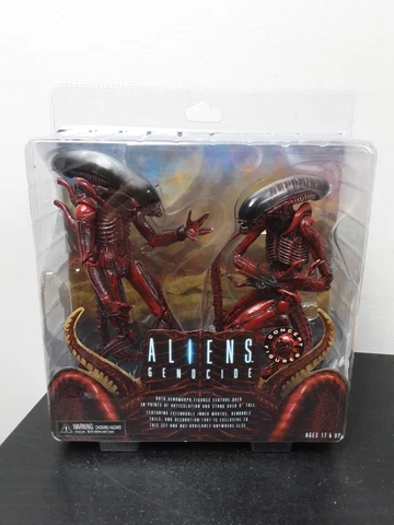 NECA ALIENS GENOCIDE 2 Pack Red Xenomorphs RARE NIB Big Chap Cover