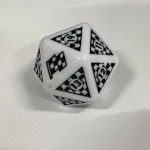 Aetherdrift Oversized D20 Spindown die Checker Flag Finish First Dice DFT MTG - Bild 1 von 4