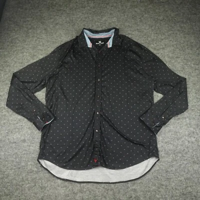 Butter Cloth Shirt Mens 3XL Black Geometric Button Up Long Sleeve Casual - Image 1 of 4