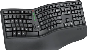 MEETION Ergonómico Inalámbrico Split Ergo Arco Teclado Acolchado Muñequera Reposamanos ++ - Imagen 1 de 16