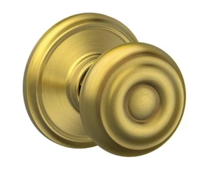 (Lot of 12) Schlage Georgian Passage Door Knob F10 GEO 608 Satin Brass - Picture 1 of 1