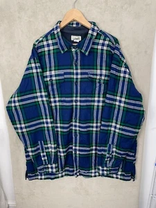 Men's L.L. Bean Flannel Shacket Shirt Size XXL 2XL Long Sleeve Lined - Picture 1 of 5