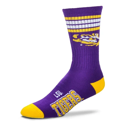 LSU Tigers Socks 4 Stripe Cover