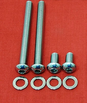1999-2005 HARLEY DYNA PRIMARY INSPECTION COVER STAINLESS BUTTONHEAD BOLTS KIT - Image 1 of 3
