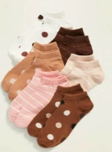 Old Navy Girls Fashion Ankle Socks 6-Pack Neutral Size S (Shoes Size 11-13) NWT - Picture 1 of 2