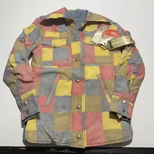 Vintage Schott Down Jacket Reversible Patch Work Look USA Made Women’s 6 - Picture 1 of 12