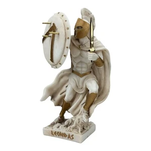 Leonidas with Arrows Greek Spartan King Warrior Cast Marble Statue Grey Patina - Picture 1 of 9