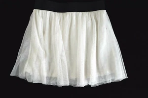 Epic threads ivory sparkle Skater's skirt Elastic Waist Tule 3 Layers SIze 6 - Picture 1 of 8
