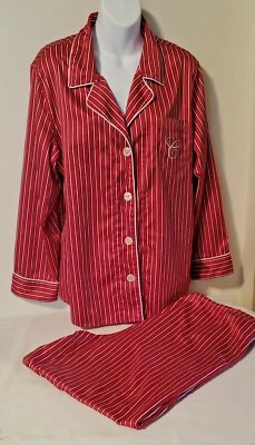Chaps Womens Red Striped Pajamas. Size XL - Image 1 of 4