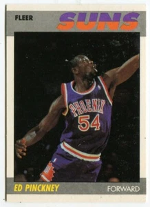 1987-88 Fleer #88 Ed Pinckney Phoenix Suns - Rookie Card - Picture 1 of 2