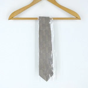Cravatta Calvin Klein Taglia One Size Uomo Logo Comodo Cotone Pratico Beige Man - Imagen 1 de 3
