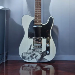 Custom Electric Guitar. Chester Bennington guitar. Fan Art Portrait. Linkin Park - Picture 1 of 7