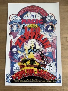 Jimmy Page Signed Poster 11x17 Led Zeppelin Coa Included - Picture 1 of 5