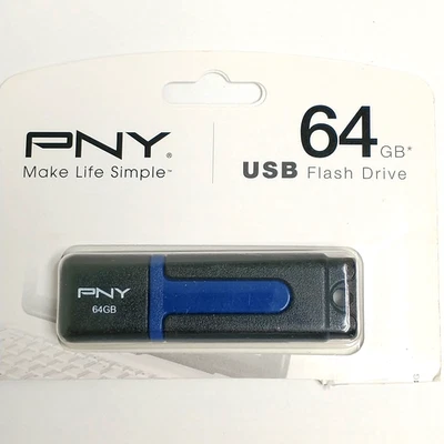 PNY USB 2.0 Flash Drive 64 GB Attaché 2 P-FD64GATT2-GE New! - Image 1 of 2
