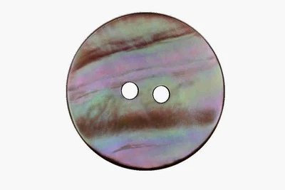 echt Perlmutt Knöpfe 2 Löcher cremeweiss schimmernd (6 Stück) - Bild 1 von 3