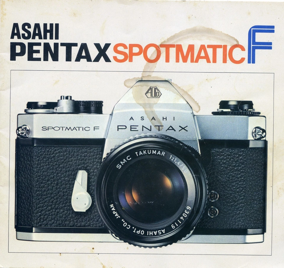 Pentax Spotmatic F Camera  Instruction Manual - Image 1 of 1