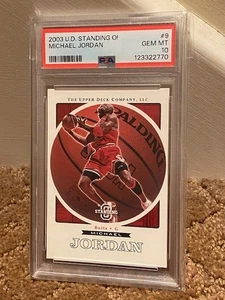2003 UD Standing O Michael Jordan PSA 10 #9 Bulls Card NEW CASE LOW POP - Picture 1 of 1
