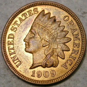 1909 S INDIAN HEAD CENT/PENNY SCARCE SEMI KEY DATE APPEALING BEAUTIFUL FEATURES - Picture 1 of 6