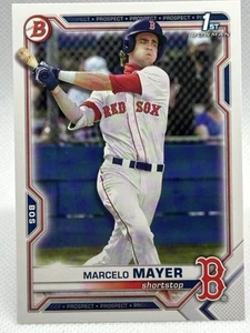 Bowman Draft 2021 #BD-174 Marcelo Mayer 1st Paper Prospect RC Boston Red Sox - Foto 1 di 2