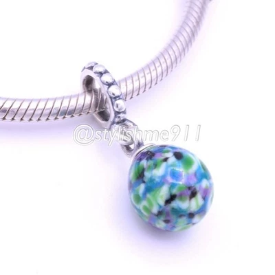 Auténtico Pandora Azul Moteado Belleza Cuelga - 791601 Foto 1 de 4