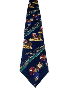 Vintage Robert Stewart Krawatte Little League Baseball Team Cartoon Herrenkrawatte Seide - Bild 1 von 20