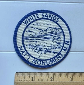 Vintage White Sands National Monument New Mexico Round Printed Patch Badge - Picture 1 of 4