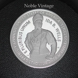 2025 S Silver Proof Ida B. Wells Quarter- AWQ -99% Silver - Light Toning - Lot A - Picture 1 of 2