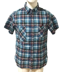 STUDIO D’ARTISAN Union Made Duck Goods Check Plaid S/S Shirt Made in Japan L - Picture 1 of 24