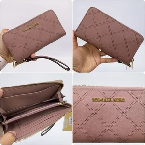 Michael Kors Jet Set Viaje Grande Moneda Teléfono Estuche Billetera Muñequera Cuero MF NUEVO CON ETIQUETAS - Imagen 1 de 9