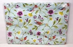 4 Set Collier Campbell London Placemats Blue Green Floral Singing Birds 13x18 - Picture 1 of 5