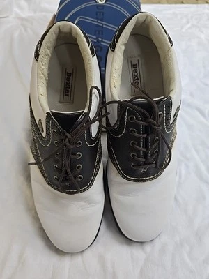 Zapatos de golf clásicos de cuero marrón/blanco Dexter SoftShoe para hombre talla 9 M  Foto 1 de 4