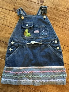 Vintage Franklin the Turtle Denim Overall Dress, 3T - Picture 1 of 8