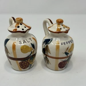 Vintage Nasco Keramik Salz & Pfefferstreuer Erdbeere & Birne Obst Krug Form - Bild 1 von 9