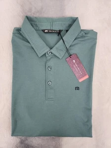 Polo Travis Mathew Dark Tropics Cove verde immersione uomo taglia 2XL nuova - Foto 1 di 10