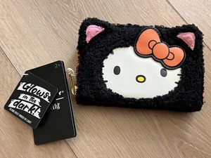 Loungefly Sanrio Hello Kitty Cat Costume Sherpa Glow Zip Around Wallet Halloween - Picture 1 of 11