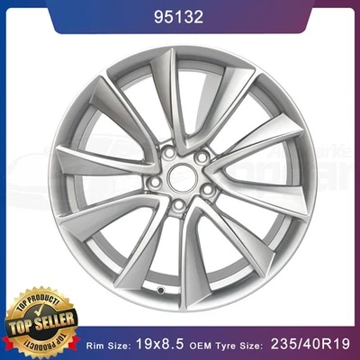 For Tesla Model 3 2017 2018 2019-2021 19" Sport OEM Wheel Rim Silver🔥104422400A - Image 1 of 4