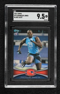 2012 Topps Black 16/57 Chandler Jones #76 SGC 9.5 Mint+ Rookie RC - Image 1 of 3