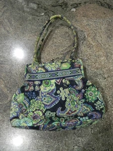 Vera Bradley Alice Shoulder Bag in Blue Rhapsody with Kiss Lock Clasp - VGC! - Picture 1 of 6