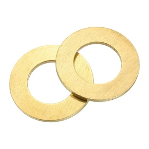 M27 Flachscheibe, 2 Stück Messing Ringscheiben 50 mm Außendurchmesser 3 mm stark Dichtungsring - Bild 1 von 7