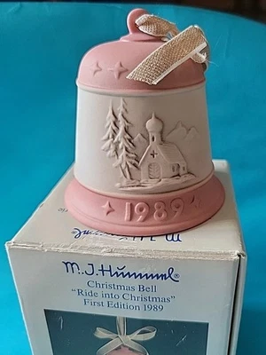 M.J. Hummel 1989 Paseo en Campana de Navidad Adorno de Navidad - 1ª Edición Foto 1 de 4